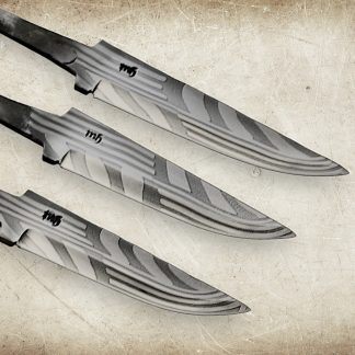 KNIVBLAD med FLETTEMØNSTER 90-100mm