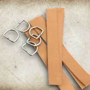 D-RING MED LÆRFESTE