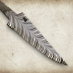 Damask knivblad med Fjærdamaskmønster A 80-90